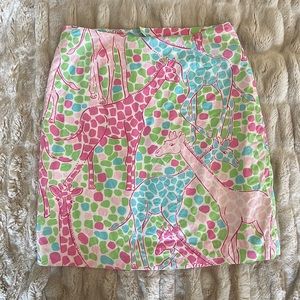 Lilly Pulitzer Giraffe Print Skirt Size 0